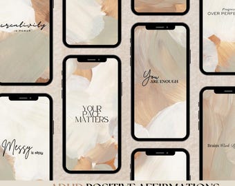 ADHD Affirmation Phone Wallpaper: Painted Designs (Digital Download)