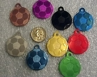 Sports Bag Tag - Soccerball -  Laser Engraved - Personalized - Made in the USA