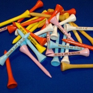 Personalized Golf Tees 2-1/8 Multi-colored lot Personalized for your event 100 pcs image 2