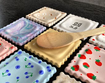 Repose-cuillère, repose-cuillère à raviolis, accessoires de cuisine, porte-cuillère, repose-éponge, repose-bijoux, idée cadeau