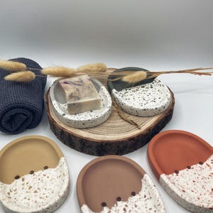 Seifenschale, Terrazzo, Badezimmer, Jesmonite Seifenschale, Seifenablage, Badezimmer Dekor