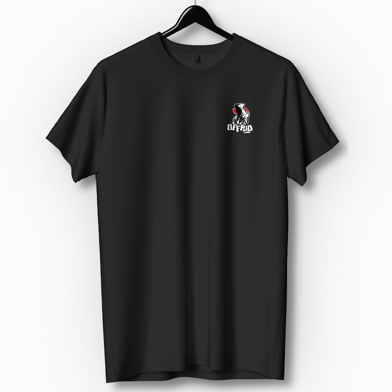 Offrid Streetwear T-shirt: Hoodad figurgrafiktröja bild 5