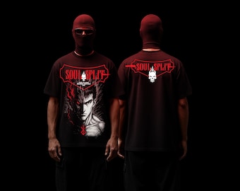 Maglietta Anime Soul Split – Maglietta Manga in Stile Solo Leveling – Magliette Streetwear Anime Dark Oversize