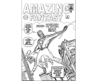 Spiderman Comic Cover Vector File pdf svg for laser cutting and engraving new multilayer file best seller comic spiderman