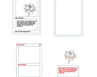 Black Lotus mtg card vector svg pdf for laser cutting and engraving multilayer file for laser wallart best file new laser idea pattern
