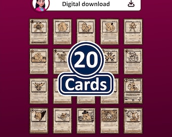 20 (2) First edition Pokemon card SVG vector bundle for laser cutting and engraving, SVG, PDF
