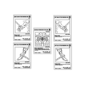 Tutti e 5 i set Yugioh The Forbidden One, SVG PDF, Exodia, Braccio sinistro, Braccio destro, Gamba sinistra, Gamba destra