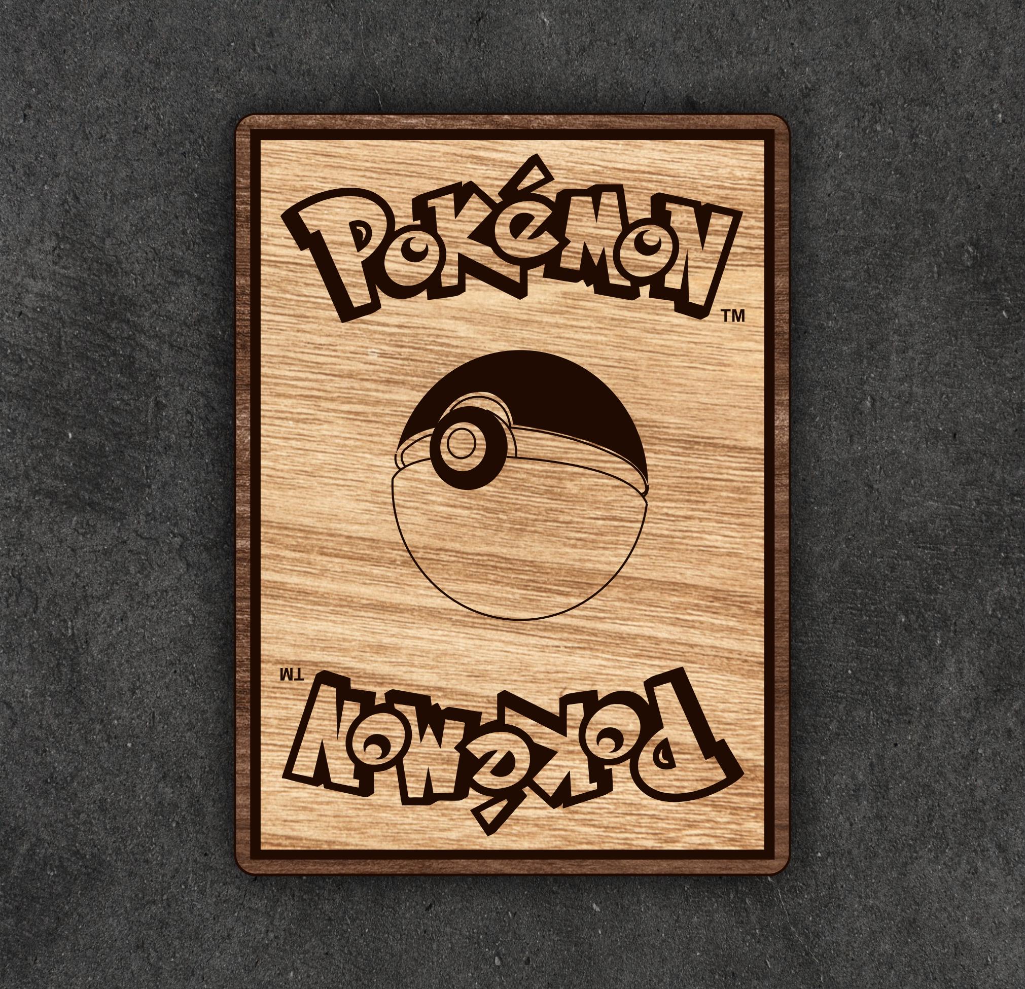 Back of Pokemon Cards for Laser Cutter, SVG, PDF, Vector