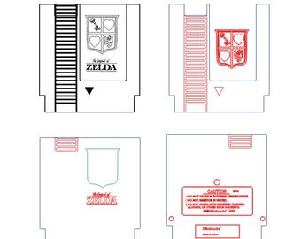 Zelda Nintendo Cartridge SVG | Retro Game Laser Cut File Laser Cut SVG, PDF | zelda Template for CnC, Glowforge, Cricut, and Laser Cutting