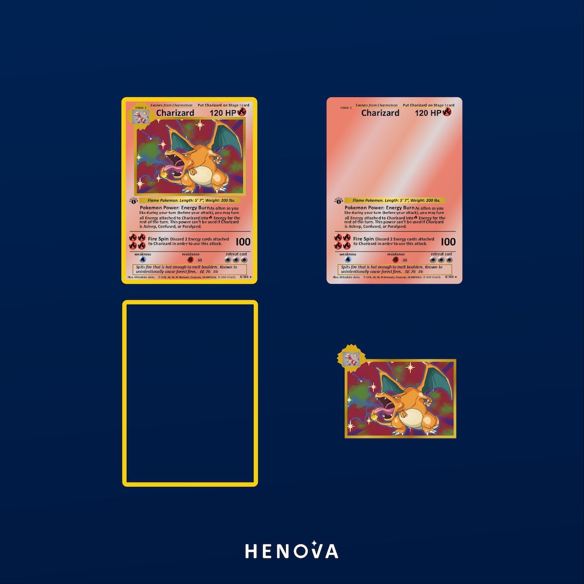 Charizard First Edition Pokémon Card Vector | High-res PNG | Laser ...