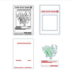 Slifer The Sky Dragon YuGiOh-kaart, Yu Gi Oh-kaart vectorbestand SVF, pdf voor lasersnijden, glow forge, lightburn