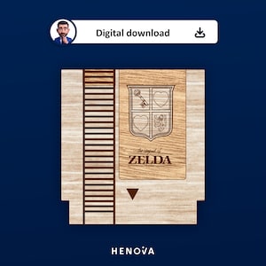Zelda Nintendo Cartridge SVG, Laser Cut Vector Wall Art (PDF)