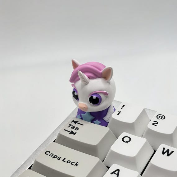 Cute Unicorn Artisan Keycap，custom Resin Keycap，kawaii Handmade