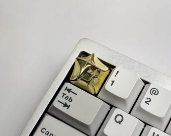 Original Gold Star Artisan Keycap，Custom Metal Keycap，Gaming Keycap，Personalized Keyboard Caps，Keycap For Mechanical Keyboard，Gift
