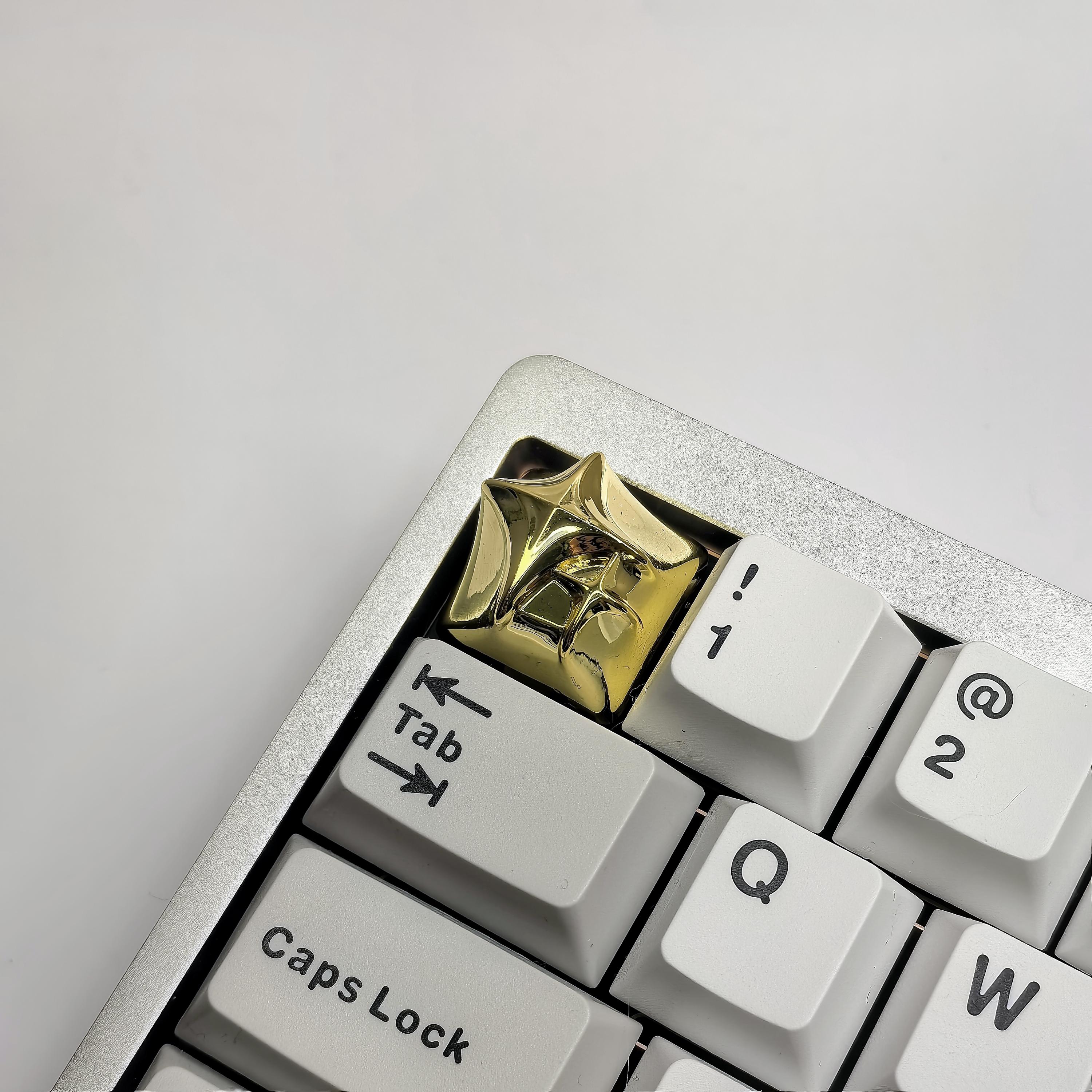 Original Gold Star Artisan Keycap，custom Metal Keycap，gaming