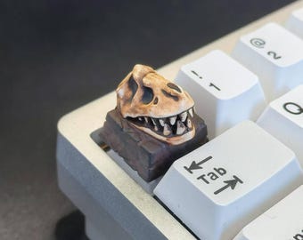 Dinosaur Fossil Artisan Keycap，Custom Resin Keycap，Personalized ESC Keycap,Handmade Keycap For Mechanical Keyboard，Cherry MX，Gift