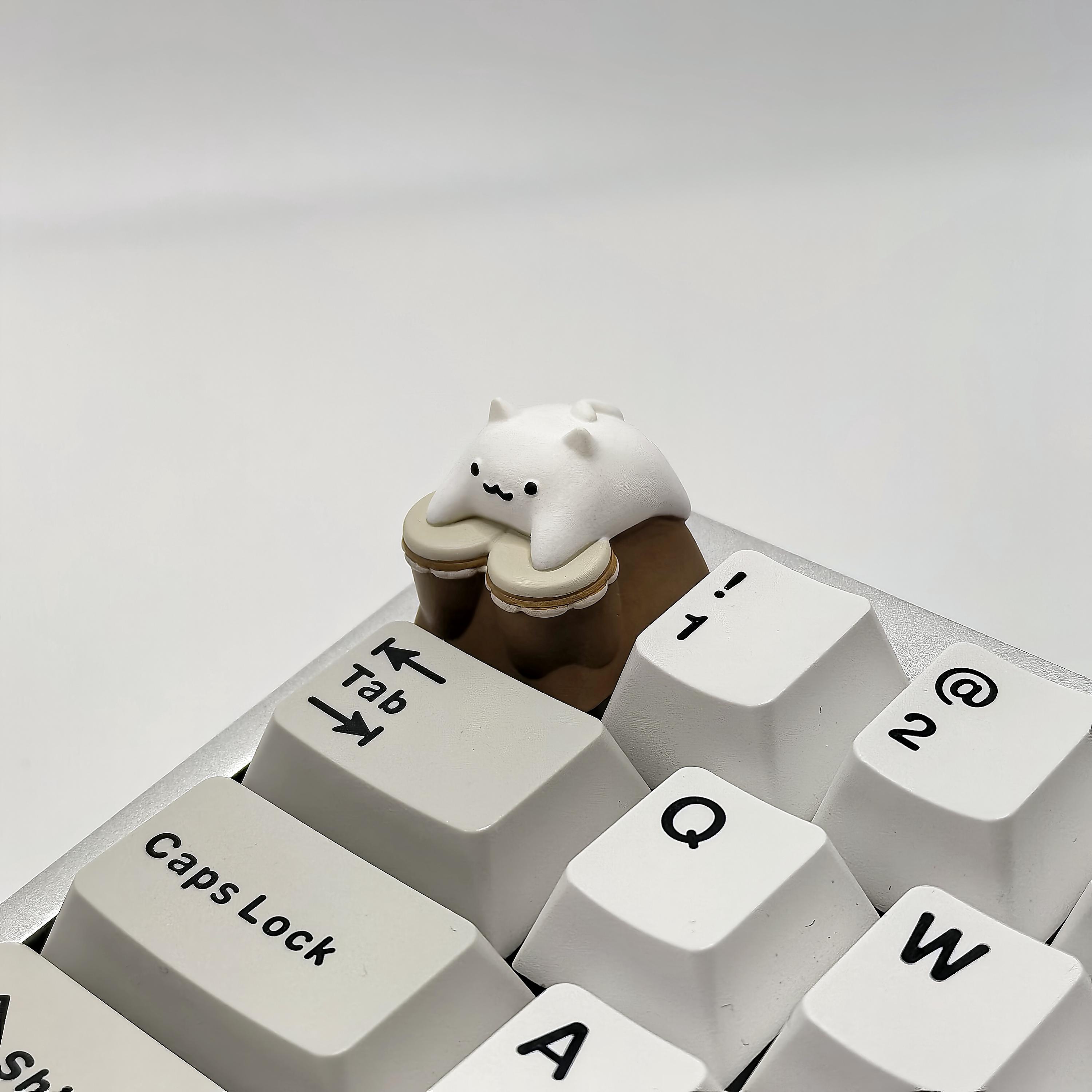 Bongo Cat Artisan Keycap，cute Kitten Keycap，custom Resin Keycap