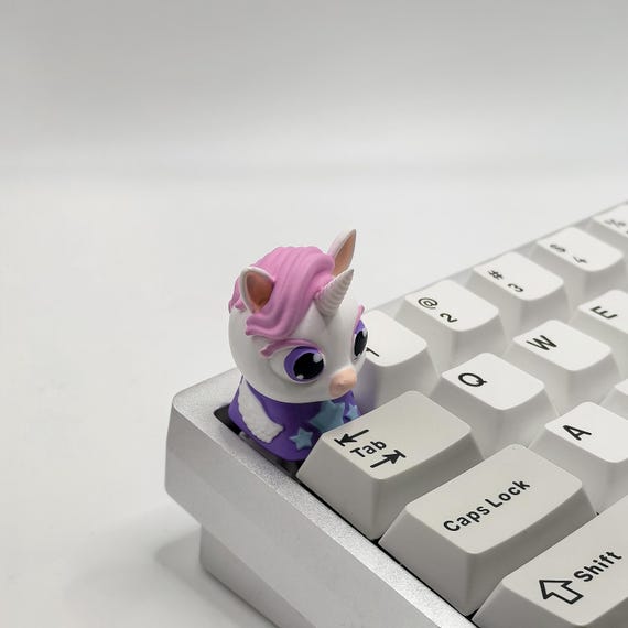 Cute Unicorn Artisan Keycap，custom Resin Keycap，kawaii Handmade