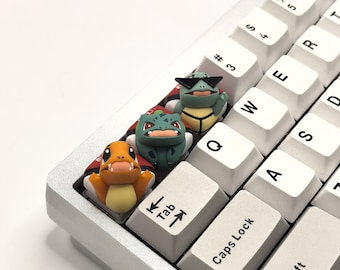 Colección Starter Trio: Teclas artesanales, lindas teclas de resina de anime, teclas personalizadas, teclas hechas a mano para teclados mecánicos, Cherry MX, regalo