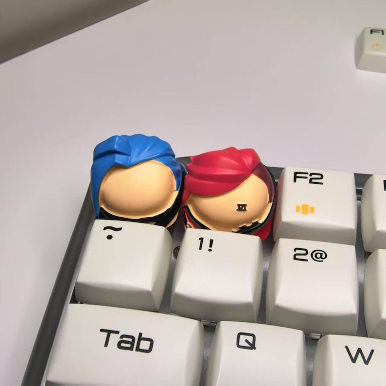 Arcane Artisan Keycap， Cute JINX Keycap，cute Vi Keycap，custom Handmade ...