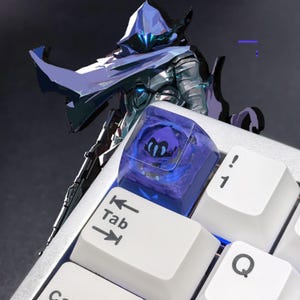 Valorant OMEN Artisan Keycap, Anpassad Transparent Resin Keycap, Handgjord Söt Gaming Keycap, SA-profil För Mekaniskt Tangentbord, Gamerpresent