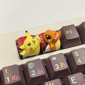 Starter Trio Collection Artisan Keycaps, Söt Anime Resin Keycap, Anpassade Handgjorda Keycaps för Mekaniskt Tangentbord, Cherry MX, Gåva