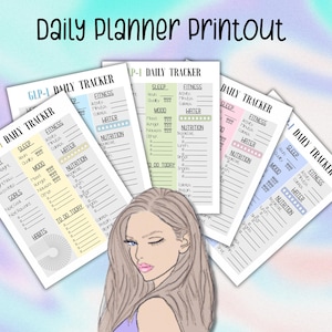 GLP-1 Printable Daily Tracker for Weight Loss and Productivity Tracking | Digital or Printable PDFs | Log Meals, Fitness, Sleep, Mood, Etc..