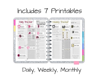 GLP-1 Weight Loss Tracker Bundle: Daily, Weekly, Monthly (Printable PDFs, 8.5x11 in