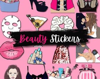 Digitale Goodnotes Beauty & Self-Care stickers: voorgesneden stickerboek (pdf-download)