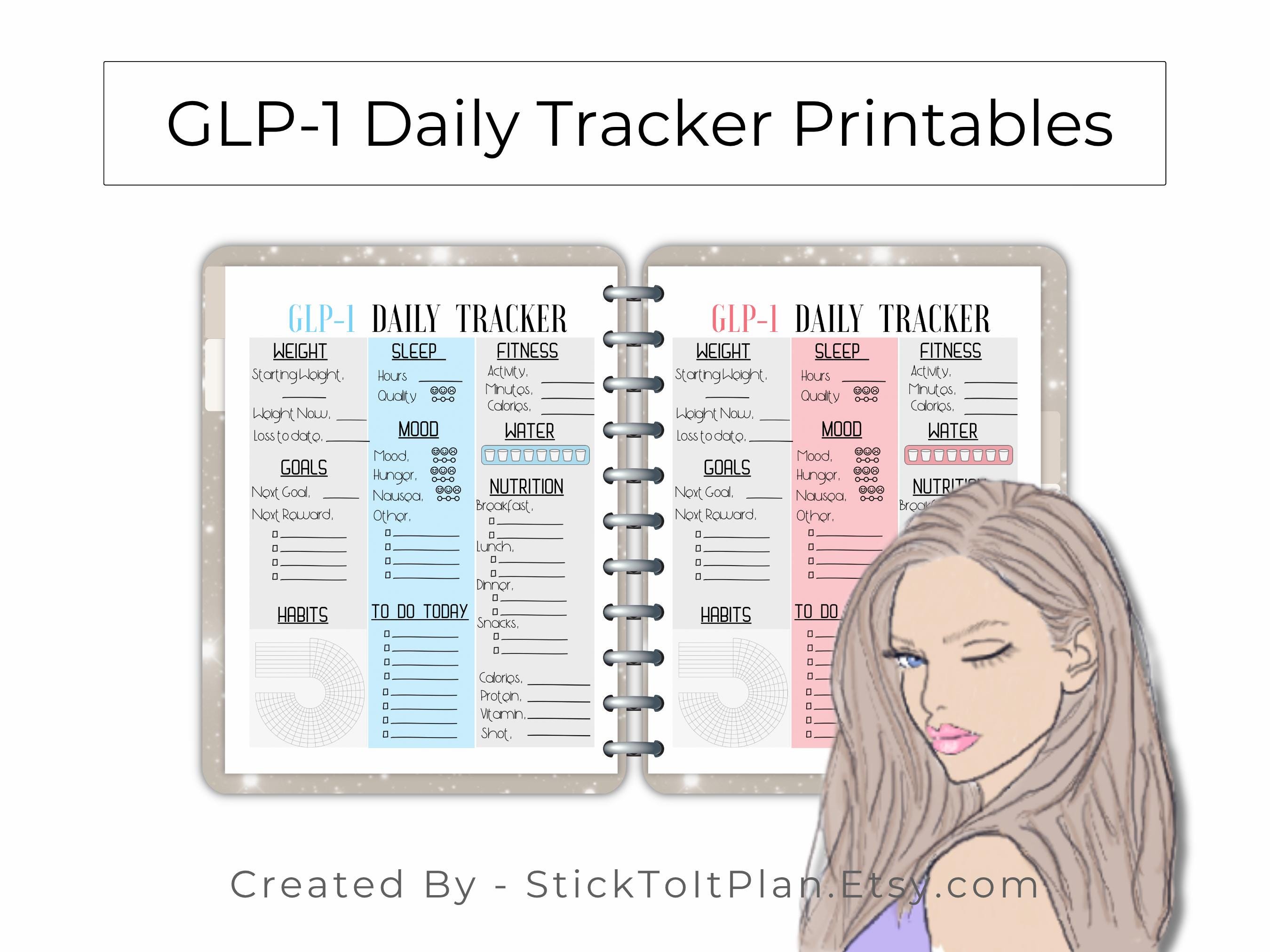 glp 1 tracker template GLP-1 Medication Tracker: Weight Loss, Dosage Chart (printable) 1 medication Free Mounjaro/Wegovy weight loss tracker