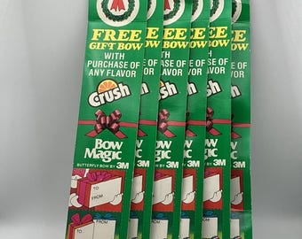6 - Vintage Crush Holiday Christmas Butterfly Bow Magic / By 3M / Hang Tag Promo