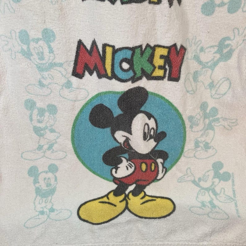 Vintage 1990's Cannon Walt Disney Micky Maus Falten Handtuch / Made in USA Bild 3