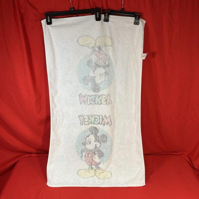 Vintage 1990's Cannon Walt Disney Micky Maus Falten Handtuch / Made in USA Bild 7