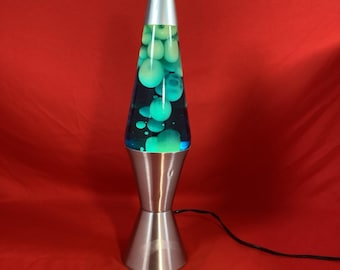Vintage 1999 Silver Starship Rocket Lava Lamp With Box Model 5621