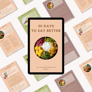 30-Day Healthy Eating Challenge - Digital Wellness Guide - PDF E-Book with Daily Habits & Recipes for Balanced Living