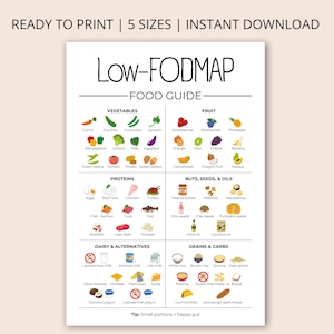 Food Chart Print: IBS Essensplan, Anleitung zur Darm-Gesundheit (Digitaler Download)