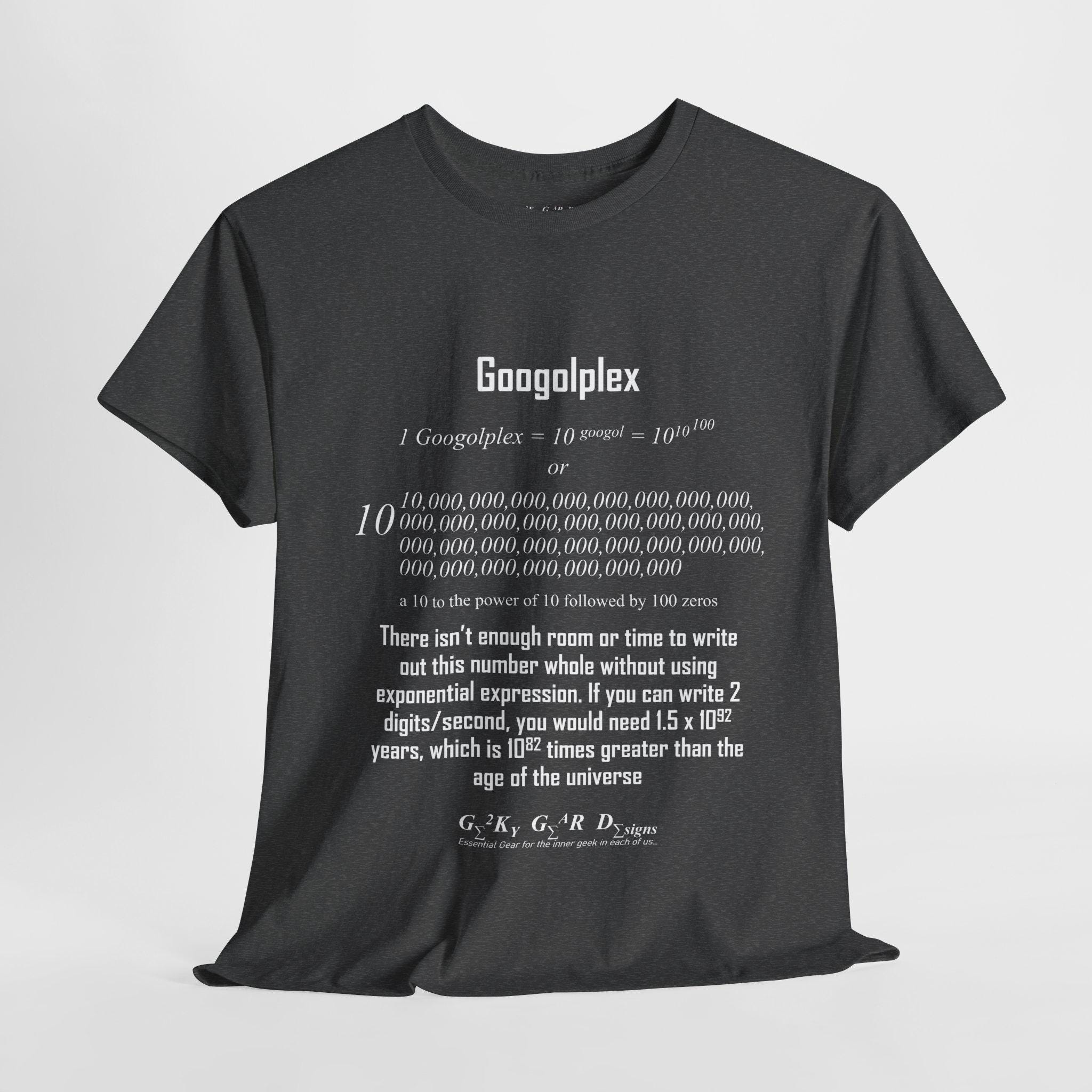 グーゴルプレックス数学Tシャツ – オタクな科学Tシャツ - Etsy 日本