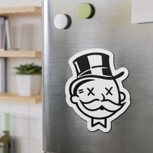 Dead CEO - Die-Cut Magnets Fridge Magnet Car Magnet Deny Defend Depose Eat The Rich Political Socialist Anarchist Radical Protest Magnet