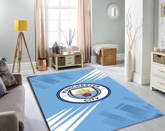 Manchester City Football Club Rug: Supporter Gift, Living Room Decor