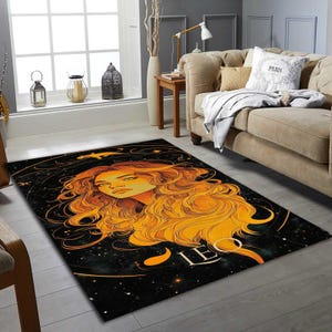 Alfombra del Horóscopo Leo, Alfombra del Zodiaco Leo, Alfombra Decorativa Astrológica, Alfombra del Zodiaco Místico, Alfombras del Zodiaco, Alfombra Decorativa del Horóscopo, Alfombra de Suelo Mística, Decoración Mística