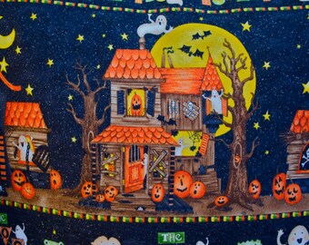 Halloween Haunted House Pillow, Decorative Toss Pillow cover, Accent Pillow, Throw Pillow, Pillowcase - Fits 12x16 inch form