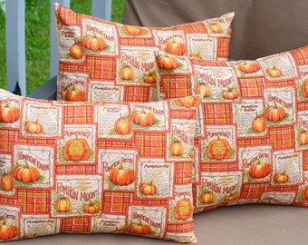 Decorative Fall Pumpkin Halloween Pillow, Toss Pillow, Accent Pillow, Throw Pillow, Pillowcase, Pillow cover - Fits 16x16 inch form