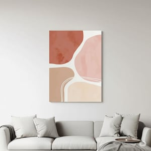 Boho Abstract Wall Art | Organic Shapes Print | Terracotta Wall Decor | Digital Download