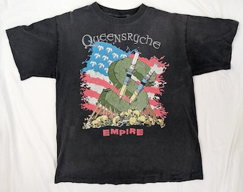 QUEENSRYCHE Pushead Rare Vintage Band Shirt XL 90s Collector's item