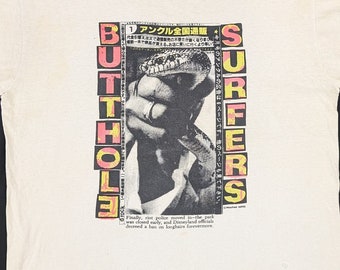BUTTHOLE SURFERS Rare Vintage Band Shirt XL 90s Grail Rock