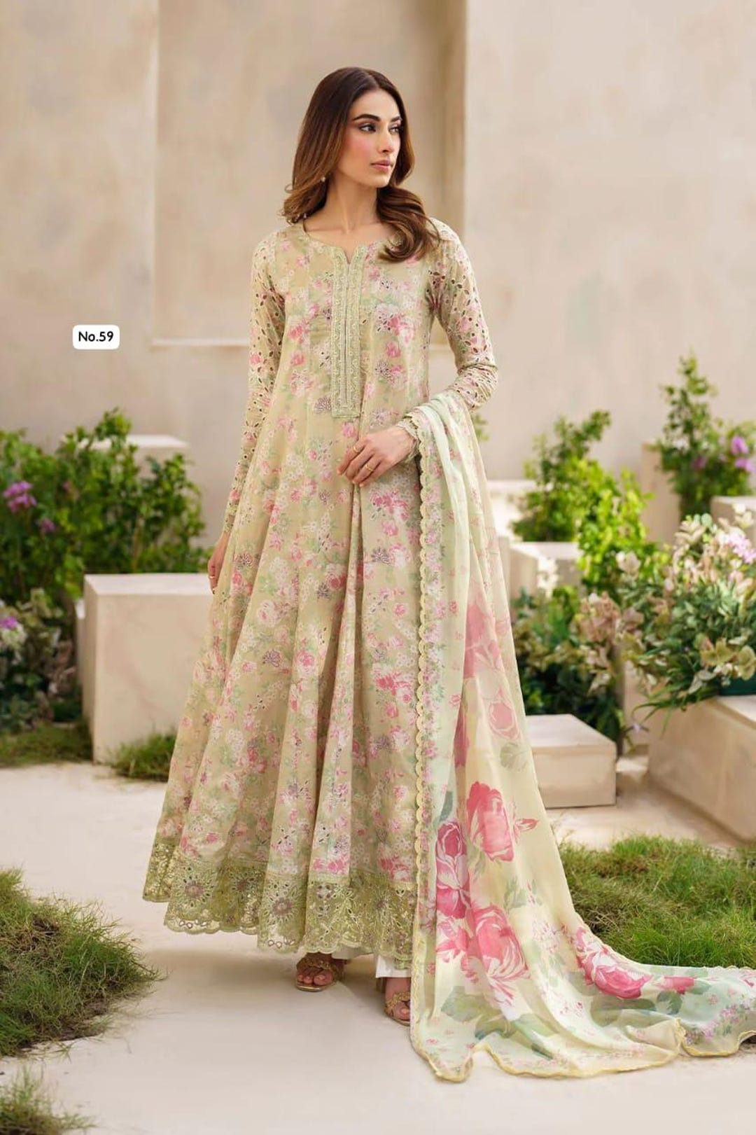 3-Piece Lawn Fully Embroidered Dress Ready To Wear