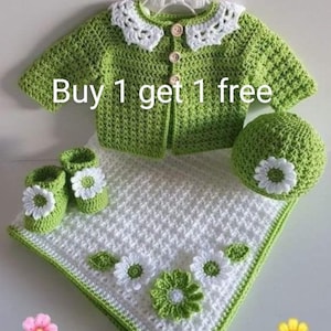 Manta de bebé tejida a crochet hecha a mano: suave, acogedora y perfecta para el invierno. ¡Regalo para recién nacidos! Elegante accesorio para la habitación del bebé. ¡Compra 1 y llévate 1 gratis!