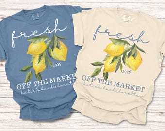 Amalfi Coast Bachelorette Shirt, Fresh Off The Market Lemon, Italy Bridal Party Tee, Custom Bach Shirt, Personalized Bride Tribe Shirt