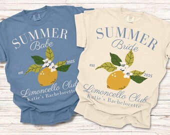 Summer Bride Shirt, Fresh Off The Market Lemon Tee, Custom Amalfi Coast Bachelorette, Personalized Bridal Party Shirt, Italy Bach Tshirt