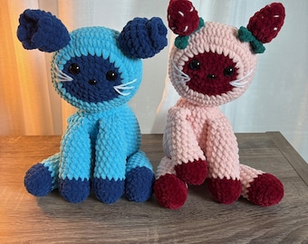 Seated Fruit Cats- Crochet Pattern